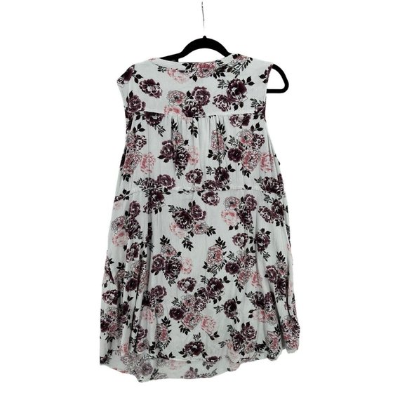 Torrid Womens Size 3 Floral Tank Top Knee Length Dress With Pockets Zip Floral - Picture 7 of 7